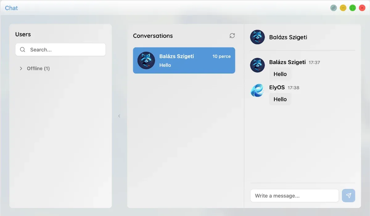 Placeholder: Messages application interface