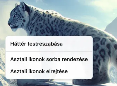 Placeholder: Helyi menü megnyitva az asztalon