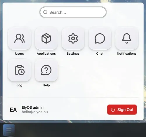 Placeholder: Start Menu opened in grid view with applications